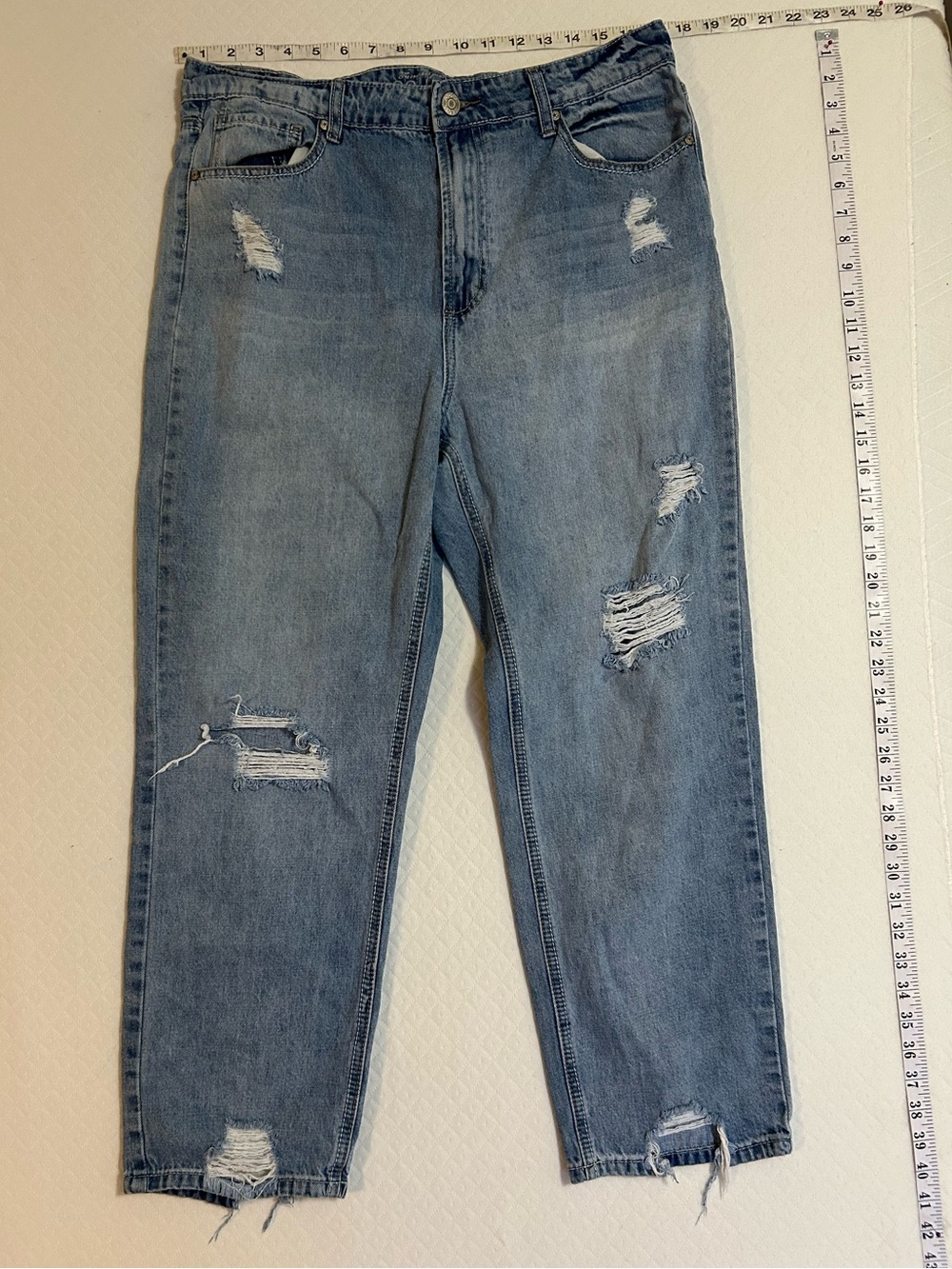 Light Blue Distressed Jeans